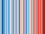 Grafik: Professor Ed Hawkins, National Centre for Atmospheric Science, University of Reading https://showyourstripes.info/c/europe/germany/hessen under CC-BY 4.0 license